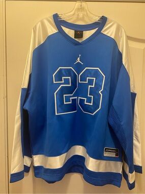 Jordan Blue & White Jersey Hang Tag